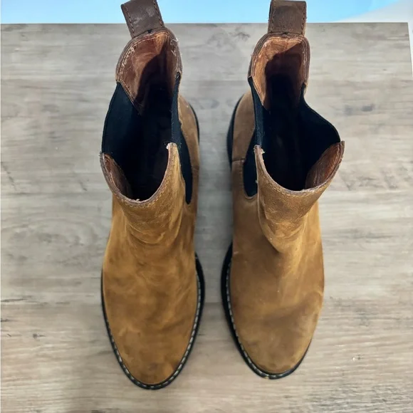 Women’s Madewell Carina Platform Tan Heeled Chelsea Boots - Picture 9 of 16